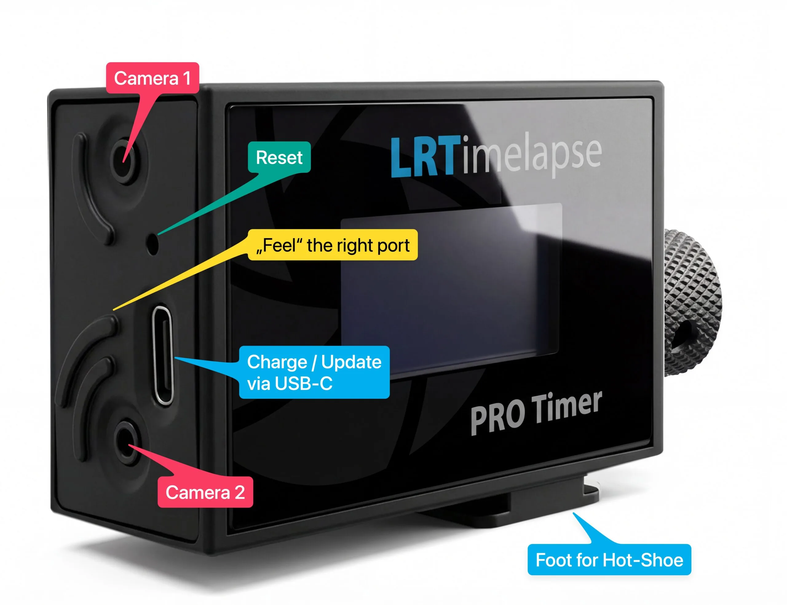 Controlli e dial rotatorio del PRO Timer 3.5
