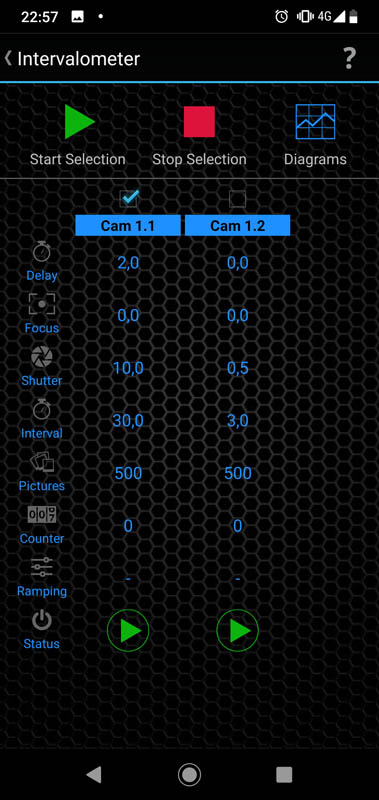 Schermata per Avvio Sequenza